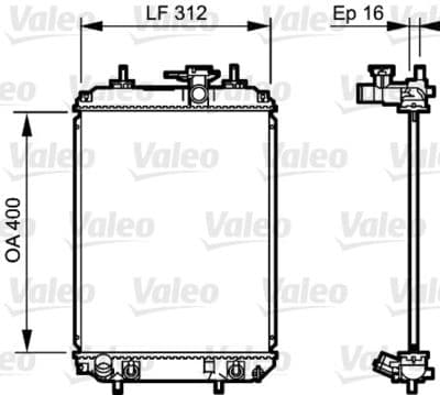 Radiador, refrigeración del motor VALEO 735259