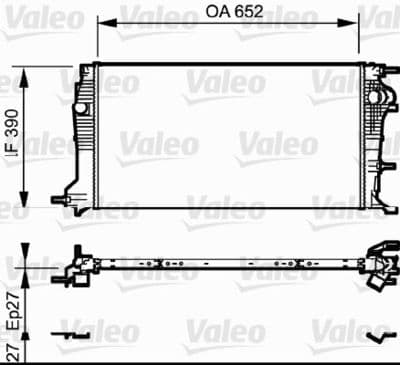Radiador, refrigeración del motor VALEO 735182