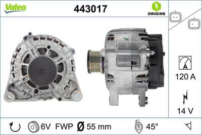 Alternador VALEO 443017