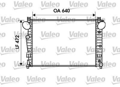 Radiador, refrigeración del motor VALEO 734802
