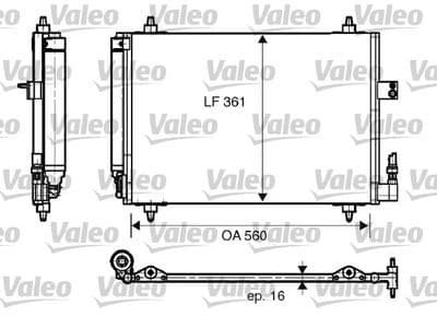 Condensador, aire acondicionado VALEO 817824