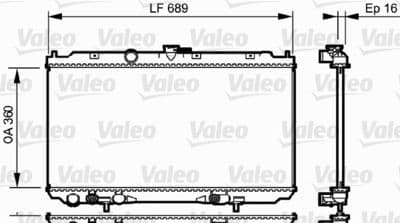 Radiador, refrigeración del motor VALEO 734706