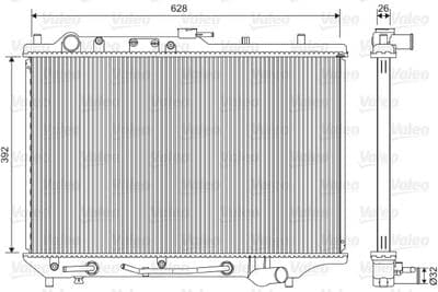 Radiador, refrigeración del motor VALEO 701550
