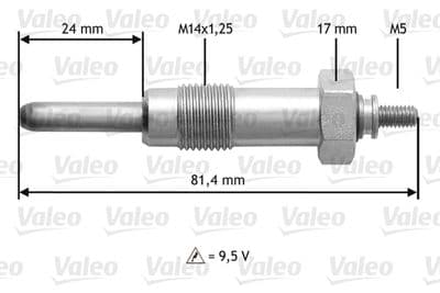 Bujía de precalentamiento VALEO 345192