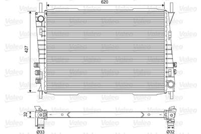 Radiador, refrigeración del motor VALEO 701559