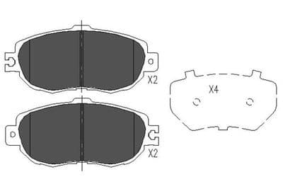 Juego de balatas de freno Kavo Parts KBP-9046