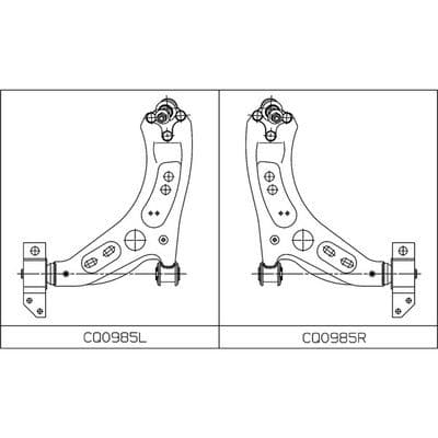 Brazo oscilante, suspensión de ruedas CTR CQ0985R