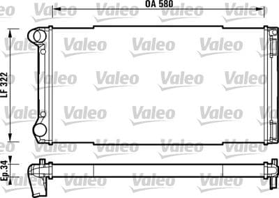 Radiador, refrigeración del motor VALEO 732913