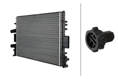 Radiador, refrigeración del motor HELLA 8MK 366 311-681