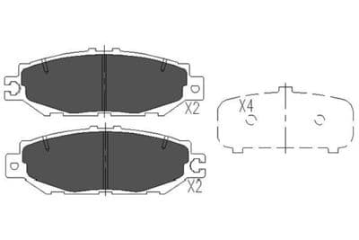 Juego de balatas de freno Kavo Parts KBP-9064
