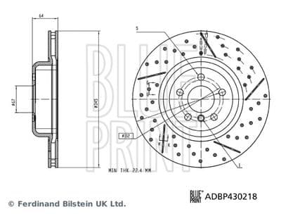 Disco de freno BLUE PRINT ADBP430218