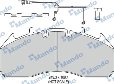 Juego de balatas de freno MANDO MBF016074