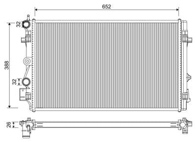 Radiador, refrigeración del motor VALEO 701331