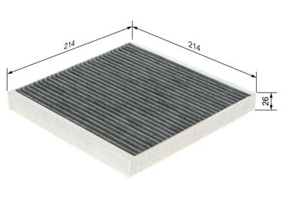 Filtro, aire del interior BOSCH 1 987 432 499