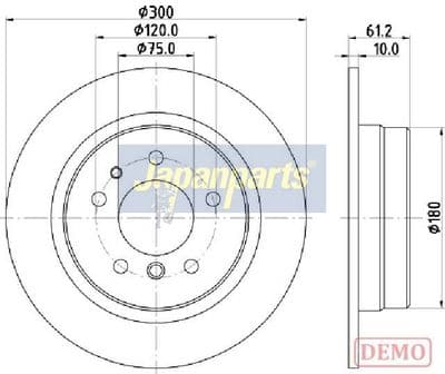 Disco de freno JAPANPARTS DP-0119C
