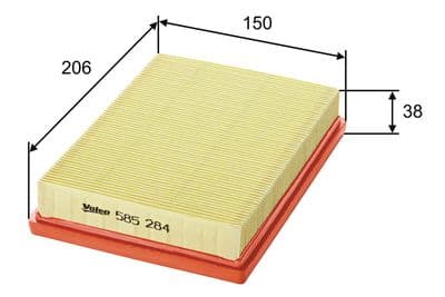 Filtro de aire VALEO 585284