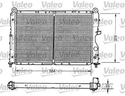 Radiador, refrigeración del motor VALEO 731159