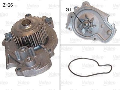 Bomba de agua, refrigeración del motor VALEO 506443