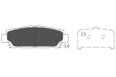 Juego de balatas de freno Kavo Parts KBP-9060