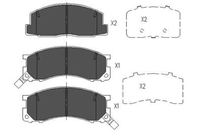 Juego de balatas de freno Kavo Parts KBP-9040