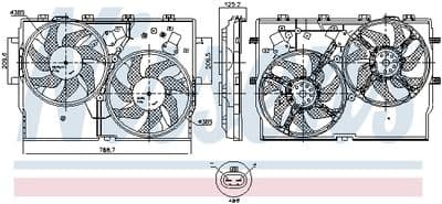 Ventilador, refrigeración del motor NISSENS 850001