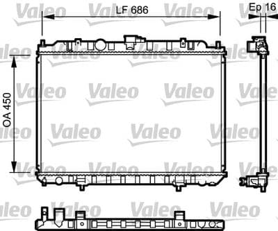 Radiador, refrigeración del motor VALEO 735063