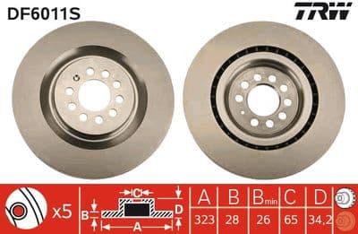 Disco de freno TRW DF6011S
