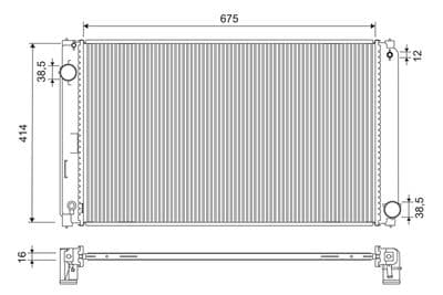 Radiador, refrigeración del motor VALEO 701323