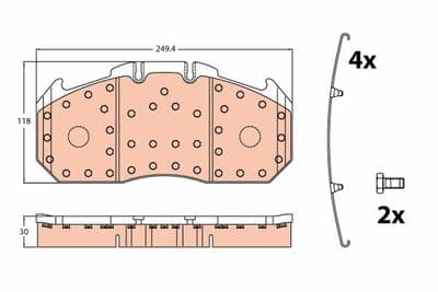 Juego de balatas de freno TRW GDB5086