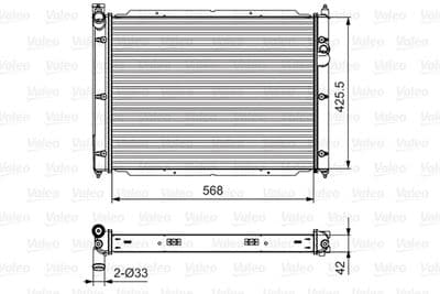 Radiador, refrigeración del motor VALEO 701543