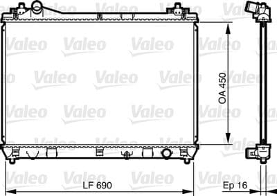 Radiador, refrigeración del motor VALEO 735433