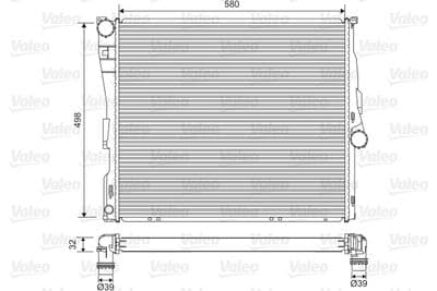 Radiador, refrigeración del motor VALEO 701563