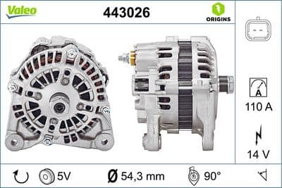Alternador VALEO 443026