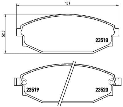 Juego de balatas de freno BREMBO P 54 027
