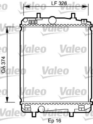 Radiador, refrigeración del motor VALEO 735070