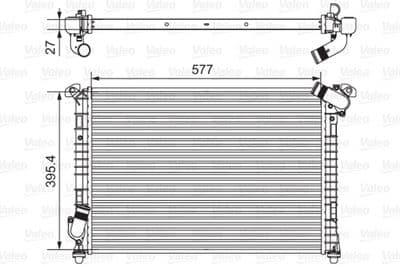 Radiador, refrigeración del motor VALEO 734328