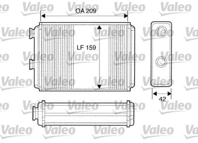 Radiador de calefacción, calefacción interior VALEO 812280
