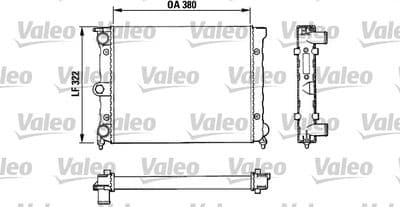 Radiador, refrigeración del motor VALEO 883818