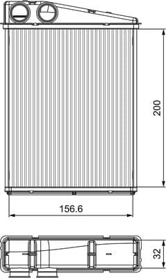 Radiador de calefacción, calefacción interior VALEO 811542