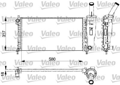 Radiador, refrigeración del motor VALEO 732578