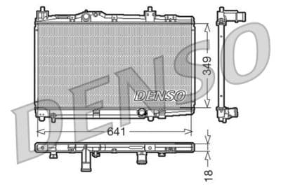 Radiador, refrigeración del motor DENSO DRM50005
