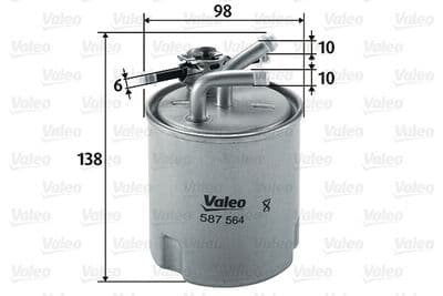Filtro combustible VALEO 587564