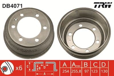 Tambor de freno TRW DB4071