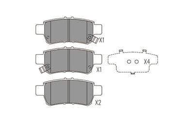 Juego de balatas de freno Kavo Parts KBP-2057