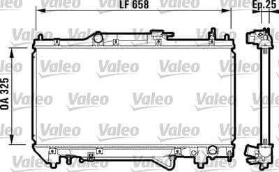 Radiador, refrigeración del motor VALEO 732754