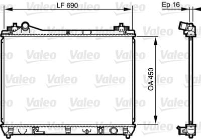 Radiador, refrigeración del motor VALEO 735580