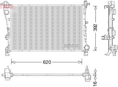 Radiador, refrigeración del motor DENSO DRM09046