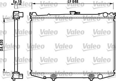 Radiador, refrigeración del motor VALEO 731085