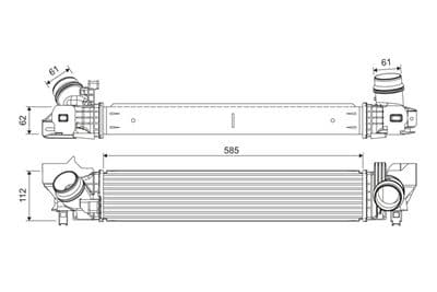 Radiador de aire de admisión VALEO 822924