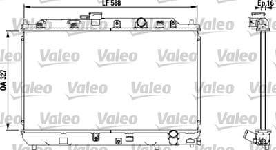 Radiador, refrigeración del motor VALEO 731634